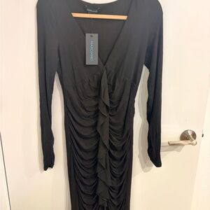 Marciano Elegant Black Long Sleeve Dress